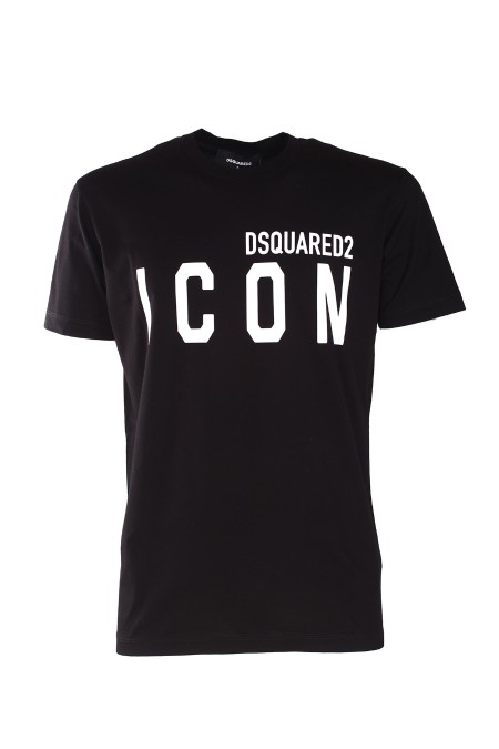 Shop DSQUARED2  T-shirt: DSQUARED2 T-Shirt girocollo in jersey di cotone.
Vestibilità slim.
Maniche corte.
Stampa lettering "DSQUARED2 ICON" sul davanti.
Composizione: 100% cotone.
Made in Romania.. S79GC0003 S23009-980